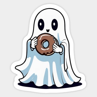 Happy Ghost - Chocolate Donut Sticker